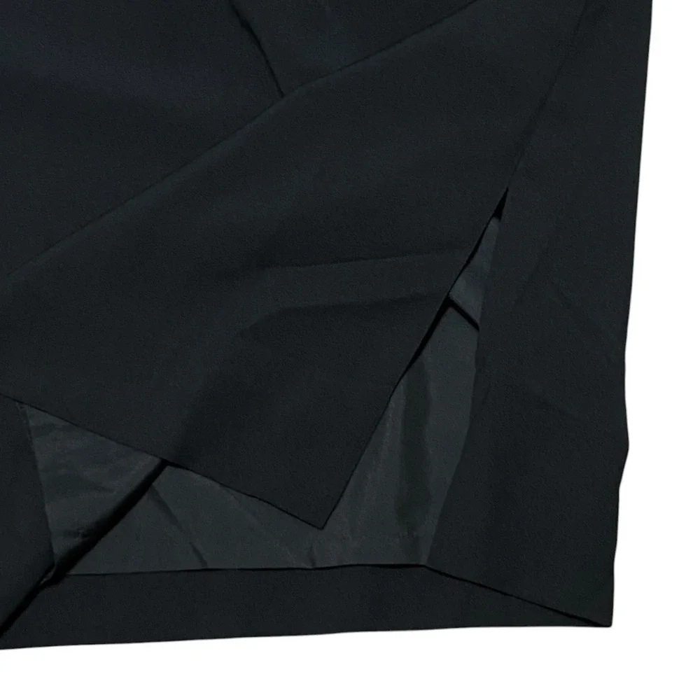 J.Crew NEW Black Elastic Waist Midi Skirt Quiet Luxury Career Corporate Size XXS